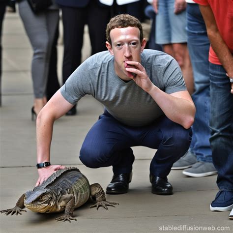 Mark Zuckerberg Kneeling with Tongue Out | Stable Diffusion Online