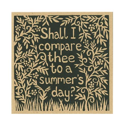 "Shall I compare thee to a summer's day?" Sonnet 18, William ...