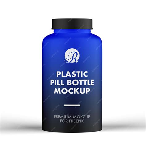 Premium PSD | Plastic pill bottle mockup