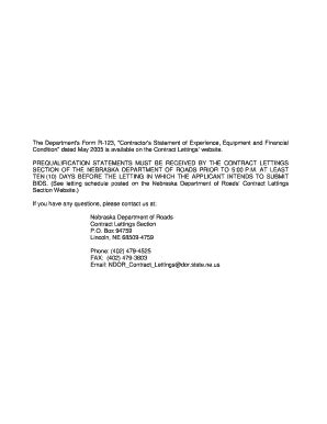 Nebraska Department Of Roads - Fill Online, Printable, Fillable, Blank ...