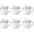 Larah by Borosil Helena Opalware Cup Set of 6 pcs | Tea/Coffee Cups 100 ...