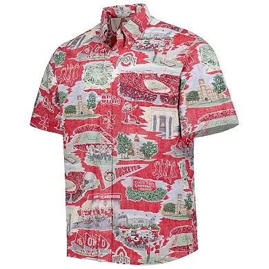 Men's Reyn Spooner Scarlet Ohio State Buckeyes Scenic Button-Down Shirt