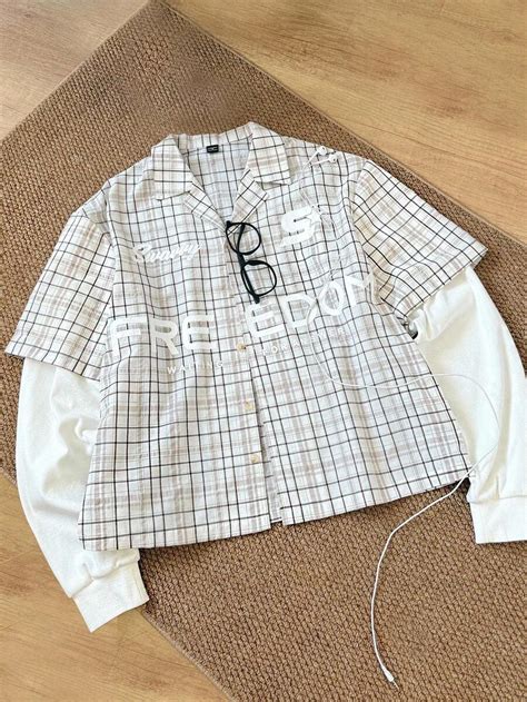 Manfinity Unisex Camisa de manga larga a cuadros para hombre, 2 en 1 ...