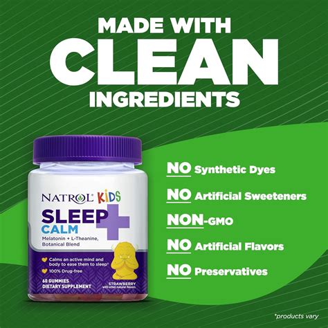 Buy Natrol Kids Sleep+ Calm, Melatonin and L-Theanine, Sleep Aid ...