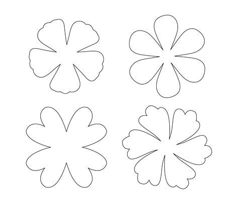 Paper Flower Templates - 10 Free PDF Printables | Printablee