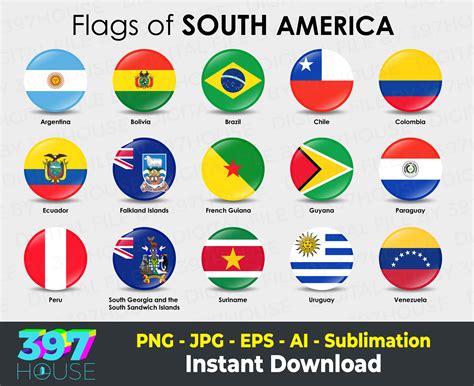 Flags Of South American Countries