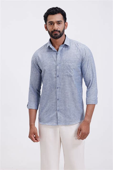 Jeta - Dusty Blue Casual Shirts For Men | Ariser – Uathayam