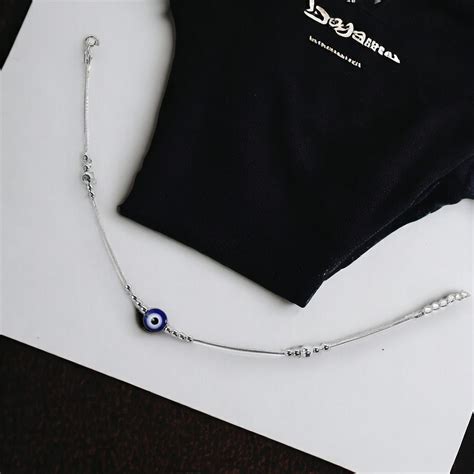 Taraash 925 Silver Evil Eye Single Payal For Women