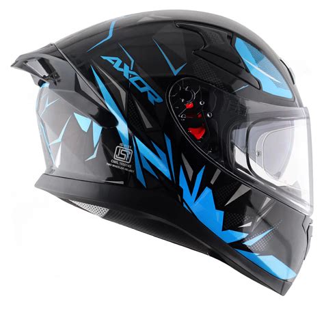 Axor Apex Hunter Helmet - Black Neon Blue – MOTO CUSTOMS