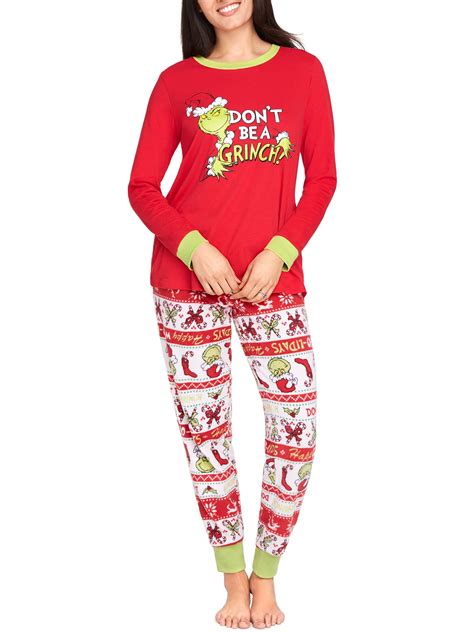 Matching Family Christmas Pajamas Womens and Womens Plus 2-Piece Dr ...