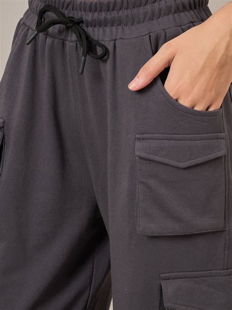 Women Baggy Fit Pant Grey | Reprise India | Reprise