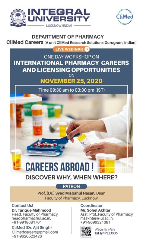 Workshop on International Pharmacy Careers and Licensing Opportunities ...