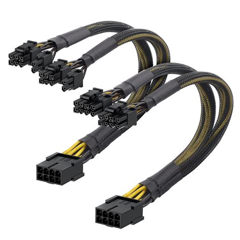 Amazon.com: Cable Matters 2-Pack PCIe 8 Pin to Dual 8 Pin (6+2) Female ...
