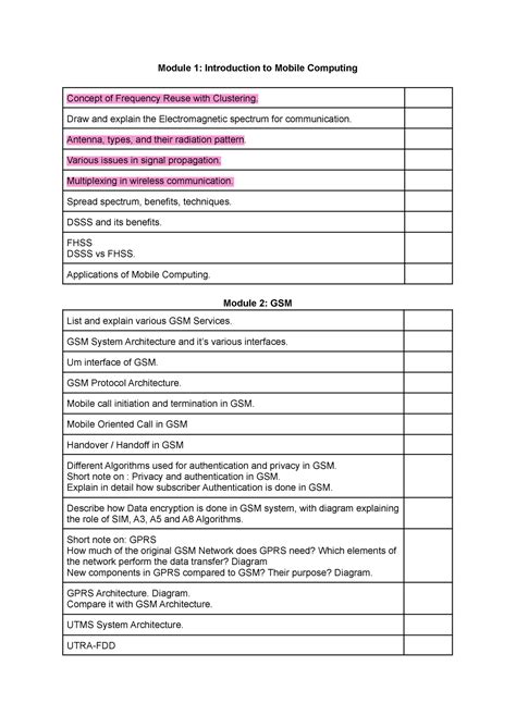 MC - For sem - Sample Questions for Mobile Computing - Module 1 ...