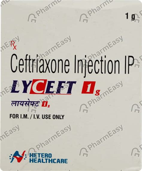 Lyceft 1000 MG Powder For Injection (1): Uses, Side Effects, Price ...