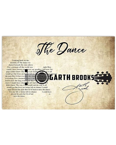 The Dance Garth Brooks lyrics guitar poster - Tagotee
