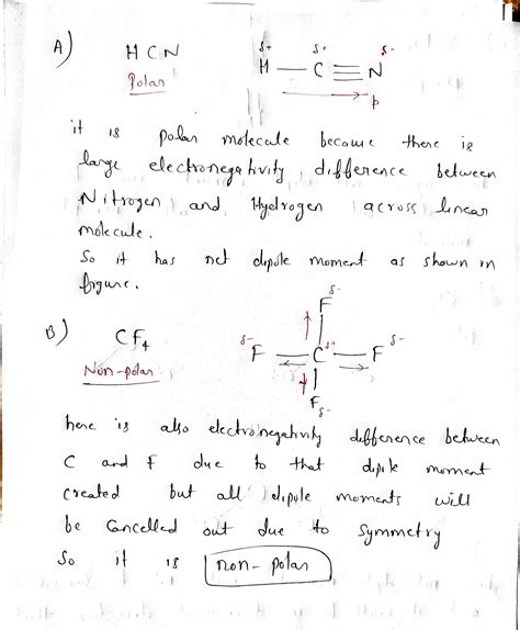 [Solved] Choose the compound below that is polar. A) HCN B) CF4 C ...