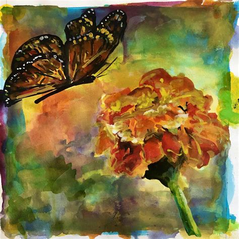 Monarch, K Loftus (me), Acrylic Ink, 2023 : r/Art