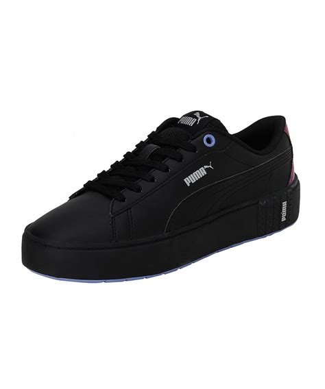 Buy Puma Womens Smash Platform V2 Night Out Black-Black Sneaker - 8 UK ...