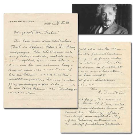 Lot - Albert Einstein ALS,''I am happy to see that a Jew is always 'en ...