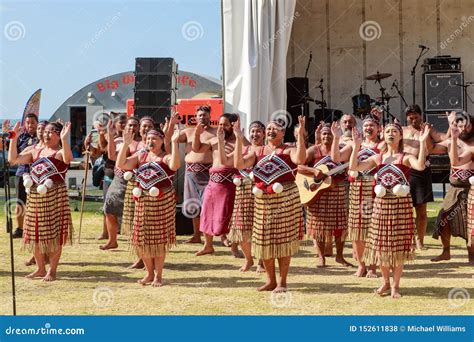Maori Kapa Haka, or Traditional Dance Group, New Zealand Editorial ...