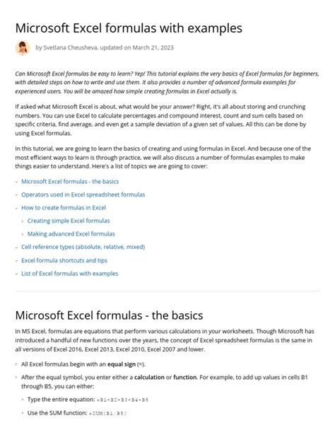 Excel Formulas Download 的图像结果