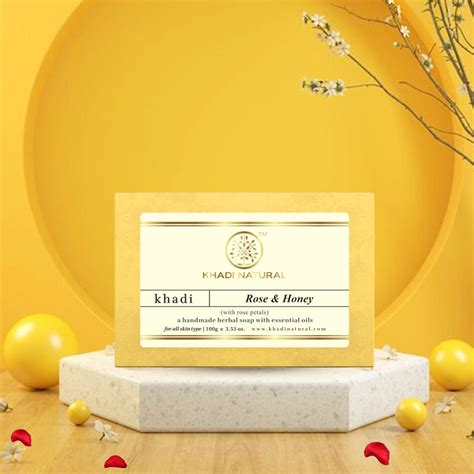 Khadi Natural Rose & Honey With Rose Petals Soap Combo Pack Of 5 – 100