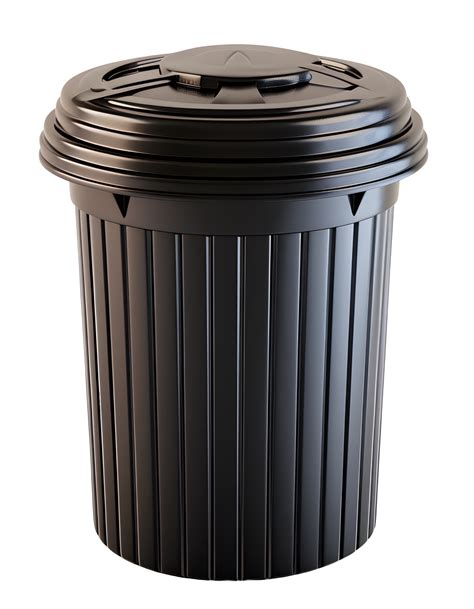 black garbage bin isolated on transparent background 48122977 PNG
