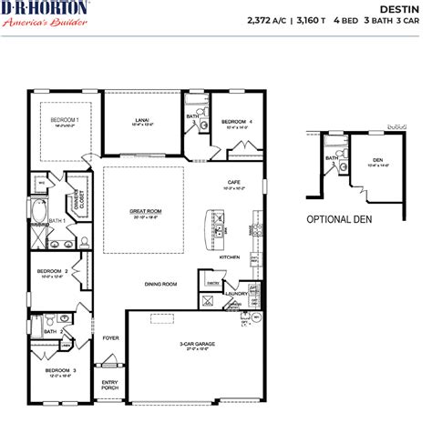 Dr Horton Destin Floor Plan Deerbrook