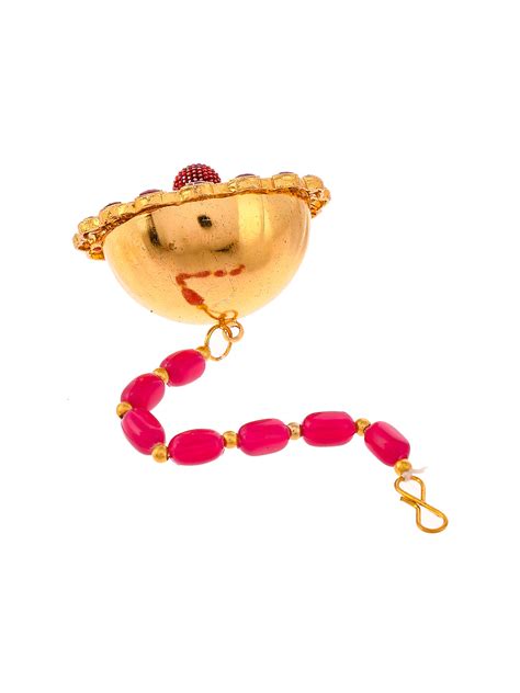 Buy Gold Plated Peacock Handcrafted Bold Unique Ethnic Borla for Women ...