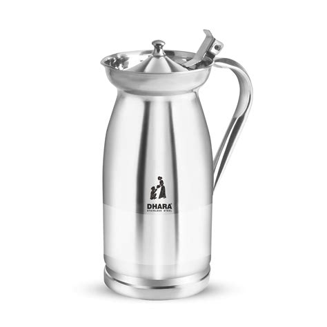 Dhara Stainless Steel Welcome Serving Water Jug 1.5 Liter | Rustproof ...