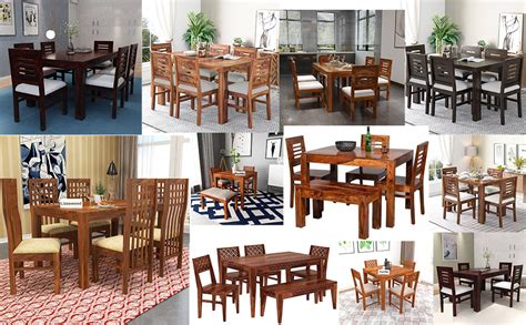 Ruchika Handicraft Sheesham Wood Dining Table Set with Chairs for ...