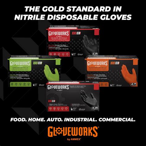 GLOVEWORKS HD Orange Nitrile Gloves, 8 mil Nitrile India | Ubuy
