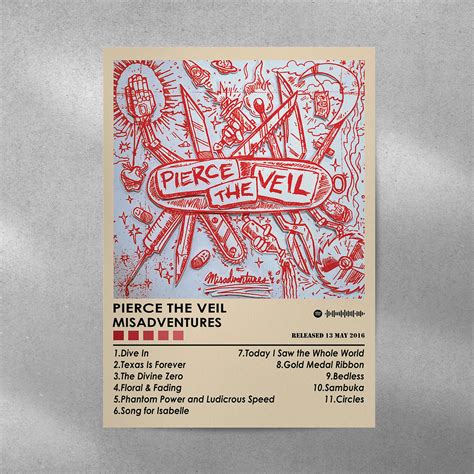 Pierce the Veil Poster Print | Misadventures Poster | Music Poster ...