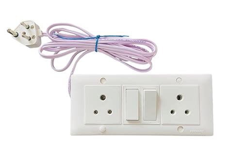 PressFit Modular Board with 1 mm Twin Wire 2 Socket + 2 Switch 10 Amp ...