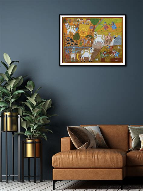 Buy Cheriyal Scroll | Rural life | Folk art | Telangana