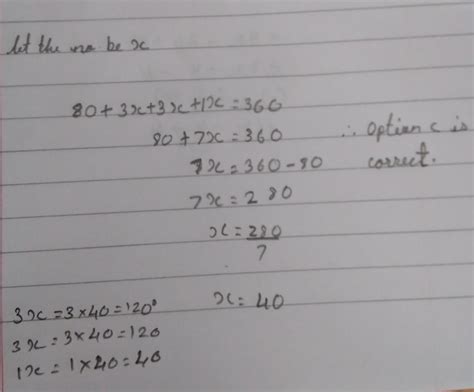 In a quadrilateral, three angles are in the ratio 3 : 3 : 1 and the ...