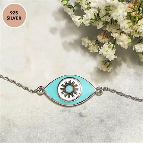 Buy Pipa Bella by Nykaa Fashion Sterling Silver Light Blue Evil Eye ...