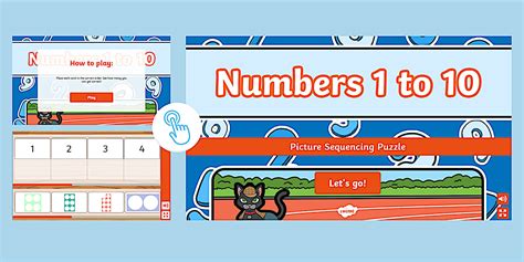 👉 Numbers 1 to 10 EYFS Maths Sequencing Game - Twinkl