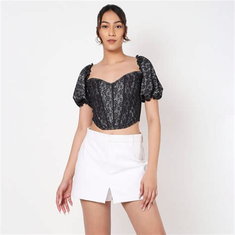 Black Lacey Corset Top – Liyokki