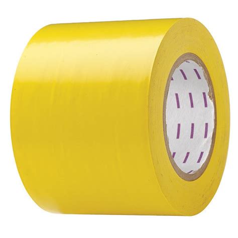 Zoro Select Floor Marking Tape, vinyl, Solid, Yellow, 4 in W., 5 mil ...