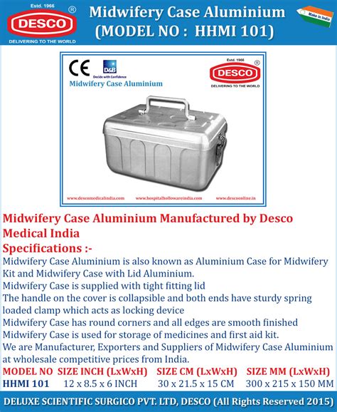 Midwifery Case Aluminium - Manufacturers, Suppliers & Exporters India