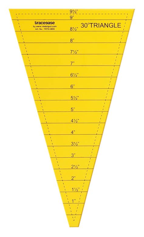 Traceease Trace Simple Trace Stable, 30 Degree Triangle Quilting Ruler ...
