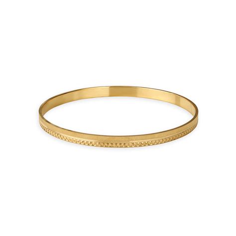 Textured Glossy Gold Bangle