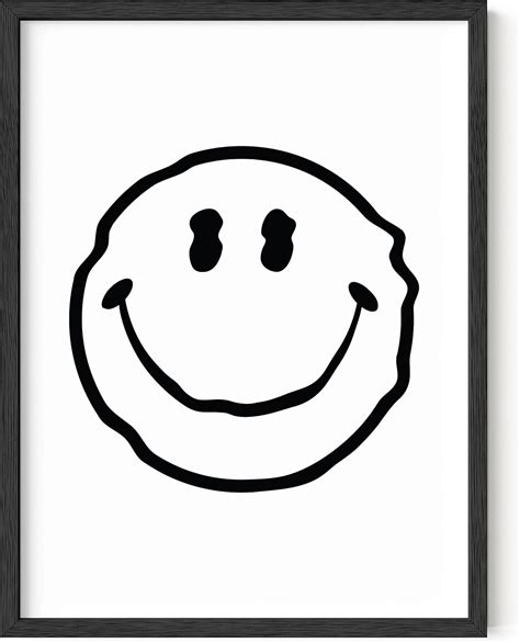 HAUS AND HUES Smiley Face Posters White Wavy Smiley India | Ubuy