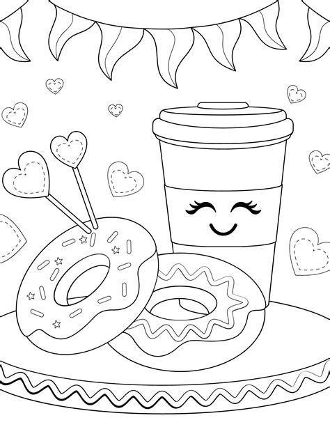 Snack Coloring Pages 的图像结果