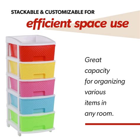 Buy 5-Layer Drawer Storage Organiser: Modular Kitchen & Toy Organizer ...