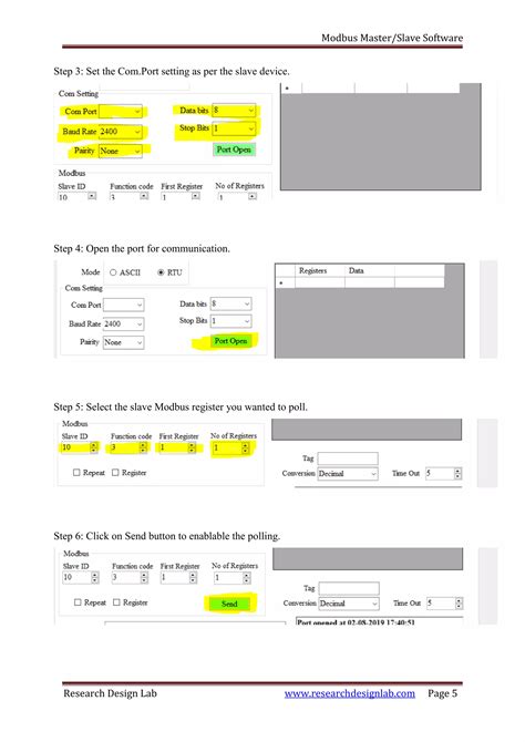 Testing Modbus 的图像结果