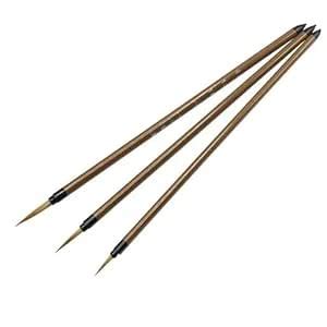 KRYTONE.Fx®3Pcs/Set Calligraphy Brush Kanji Japanese Art Sumi Writing ...