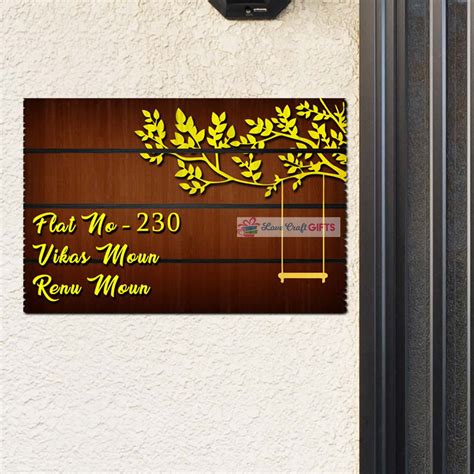 Wooden Home Name Plates love craft gift - love craft gift